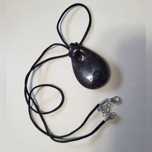 Fused glass necklace Purple